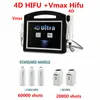 2IN1 3D 4D HIFU Machine + Vmax. Hifu 12 lignes ultrasons focalisés de haute intensité lifting élimination des rides resserrement de la peau SMAS corps minceur