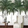 Milofi пользовательских современный минималистский абстрактные ручная роспись кокосовой пальмы картина маслом гостиной фоне стены картины обои