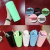 20oz Folding Straw Vacuum Cup 5 Colors Stainless Steel Double Layer Car Mugs With Straws Brushes Tazas