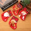 2020 Christmas stocking 24 styles Cute Candy Gift bag snowman santa claus deer bear santa sack christmas ornaments pendants