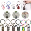 Customize Neoprene Hand Sanitizer Bottle Holder Keychain Bags 30ML 10.3*6cm Tassels Key Ring Hand Soap Bottle Holder Printed Lipstick Holder