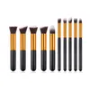 10 Sztuk Mini Size Kabuki Brush Makeup Szczotka Zestaw Fundacja Powder Eyeshadow Maquiagem Kosmetyki Makijaż Szczotki Uroda Zestawy DHL DHL