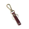 Retro leather key ring brown black business car keychain holders for men fashion gift jewelry