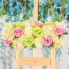 Artificial Arch Flower Row Table Runner Centerpieces String for Wedding Party Road Cited Flowers Decoration 10 pcs each lot1920406