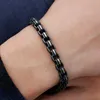 Men's Friendship Bracelets 2022 Gold Black Stainless Steel For Men Friends Bracelete Classic JewelryLink Chain LinkLink Link2442