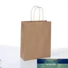 100 Stück Kraftpapier Einzelhandel Shopping Merchandise Party Geschenktüten 8" x 4" x 11" mit Seilgriffen