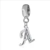 Brev charm för armband halsband autentiska 925 sterling silver A-z hängpärlor diy alfabet charms för att göra smycken1630634