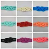 Mode tricoté corde néon Bracelet pour fille femmes à la main corde arc-en-ciel Bracelet chanceux amitié Bracelet avec carte