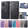 For OPPO A72 Case Dustproof PU Leather Cover Phone Stand Embossed Flower Butterfly with Magnetic Buckle(Model: A72)