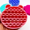 Makyaj Fırça Temizleyici Mat Silikon Yıkama Fırçalar Temizleme Kurutucu Tepsi Kozmetik Aracı yukarı Temiz Scrubber Vakfı Temizleme Pad Hale Getir fırçalar