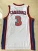 Cambridge Jersey # 3 Comme Mike Knights Movie Basketball Maillots cousus Blanc Rouge Cousu 100% Taille S-XXL