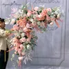 Декоративные цветы венки искусственное цветочное расположение столовое стол центральные части бала треугольник декор ряд Свадебная арка на фоне вечеринки даже