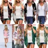 Chiffong Beach Cardigan Summer Women Boho Cover Up Lace Floral Cardigans Digital Tryckt Kimono Chiffon Blouse LJJO8301