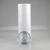 DIY Süblimasyon Tumbler 20 oz Düz Sıska Tumbler Düz Bardaklar Paslanmaz Çelik Ince Yalıtımlı Tumbler Vakum Yalıtımlı Kahve Kupa