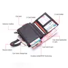 RFID CADホルダーメンウォレットビンテージレザーショートマネーバッグ男性財布コインポケットマジックアップバレットウォレットドロップ1658942