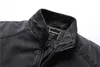 Autumn And Winter Men Jacket Stand Collar Simple Casual Solid Color Plus Velvet Warm Long Sleeve