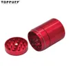 Toppuff Space Case Grinder 50mm 3 Sztuk Zioła aluminiowe Z Ziele Ziele z Hermeight Cylinder Case Metal Herb Mlask z różnym wzorem