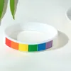 Gay Lebesian Smycken, Rainbow Armband, Gary Pride Silicone Armband