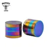 HORNET Rainbow Dazzle Color 4 strati di metallo erba in lega di zinco smerigliatrice per tabacco 50MM/1.97" frantoio con raccoglitore di polline