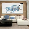 Arthyx moderne kunst handgeschilderd sterke stier olieverf op canvas abstracte dieren schilderijen voor woonkamer kantoor decoratie1