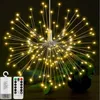 Célébration Starburst Pendentif Lumière 100-200 LEDs DIY Feux D'artifice Cuivre Guirlande Lumières De Noël Extérieur Scintillement Lampe 2 pcs