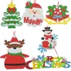 Рождество Войлок Ткань Кулон Санта-Клаус снеговика украшения Реквизит Рождественская елка окна Scene украшения Белл подвеска