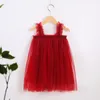 Bébé filles fronde robe en dentelle enfants Agaric maille Tutu robes de princesse 2020 été Boutique enfants vêtements 6 couleurs C5745