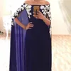 ケープaラインストラップレスレースアップリケドバイサウジアラビア語フォーマルページェントプロムイブニングドレス