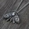 12 stks Dode Hoofd Moth Necklace Insect Moon Butterfly Hanger Ketting Sanlan Sieraden