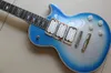 NEU ACE FREHLEY Signature 3 Pickups E -Gitarrenblitz Metallic Silver Blue Mirror Covers 131204 1207153740484