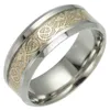 Mode Noctilcent Dragon Rings Rostfritt stål Män Ringar Finger Ringar Smycken Storlek 5-13 Silver Ring Gift