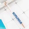 20 цветных мультфильмов DIY пустые трубки металлические шариковые ручки студент писать подарок самозависимый плавательный блеск кристалл ручка новый дизайн