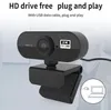 Webcam HD 2K Ultra-Clear Computer Camera USB Driver-Free Live Camera 4MP 2MP Built-in Microphone with Privacy Protection cover web cam