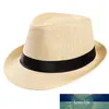 feitong Unisex Women Men Fashion Summer Casual Trendy Beach Sun Straw Panama Jazz Hat Cowboy Fedora hat Gangster Cap4195607