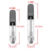 510 Empty Vape Pen Cartridges M6T TH205 Lead-free Ceramic Coil Glass Atomizer Thick Oil Vaporizer Carts With White Black Ceramic Tip