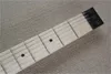 Guitare électrique sans tête à 24 frettes avec matériel noir, touche en érable, micros SSS, peut être personnalisée