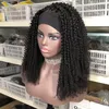 Parrucca senza colla con fascia riccia crespa Parrucche per capelli umani Remy Parrucca brasiliana fatta a macchina per le donne