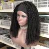 Kinky Curly Headband Glueless Wig парики человеческих волос Remy бразильский полный парик машинного производства для женщин