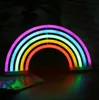 Nowa Gorąca Sprzedaży LED Lights Wall Lights Wall Wiszące Rainbow Neonowe światła Ins Sypialni Dekoracje Nocne Lampy Kreatywne światła nocne 123