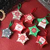 Hot Creative Paper Christmas Candy Box Star Candy Prezent Torba Wisiorek Boże Narodzenie Torby Boże Narodzenie Dekoracje 8style T2I51291