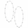 Fashion Women Faux Pearl Beaded Charm Big Hoop Earrings Statement Jewelry Gift1593208