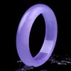 Véritable Naturel Violet Jade Bracelet Bracelet Mode Charme Bijoux Accessoires Sculpté À La Main Amulette Cadeaux pour Femmes Hommes Y200810