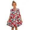 Nouveau chat imprimé de noël mère et fille correspondant à manches moyennes robe de mode européenne et américaine robe de mode féminine Style7617902