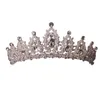 Coroa, tiara, YallFF Prom Queen Crown Quinceanera Pageant Crown princesa strass cristal coroas nupciais Tiaras para as Mulheres