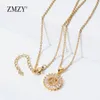 ZMZY 26pcslots Whole Lots Bulk Mixed AZ Letter Necklace Stainless Steel Chain Necklace CZ Crystal Gold Color Pendant Y2008105798371