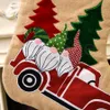 クリエイティブサンタクロースクリスマスソックス漫画かわいいストッキングキャンディーギフトバッグクリスマスツリー装飾品パーティークリスマスの装飾RRA3459