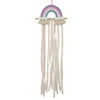 Ins Nordic 15 stijlen geweven regenboogwandhangende decor kinderspeld haarspeld haaraccessoire opberg riem muur gemonteerd afwerkingsrek M2530