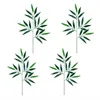 50 ADET Yapay Yeşil Bambu Yapraklar Sahte Yeşil Bitkiler Ev Otel Ofisi Parti Dekorasyon C0924 için Greenery Yapraklar
