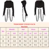 Neue Stil Frauen Langarm Schwarz Crop Top Gothic Kurze Hoodies Vampire Halloween Phantasie Kostüme Mode Coole Kleidung MX2008129339525