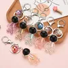 Girls Fashion Colorful Resin Acrylic Astronaut Keychain Cute Transparent Spaceman Keyring Ball Pendant Key Holder Dream Boy Gift